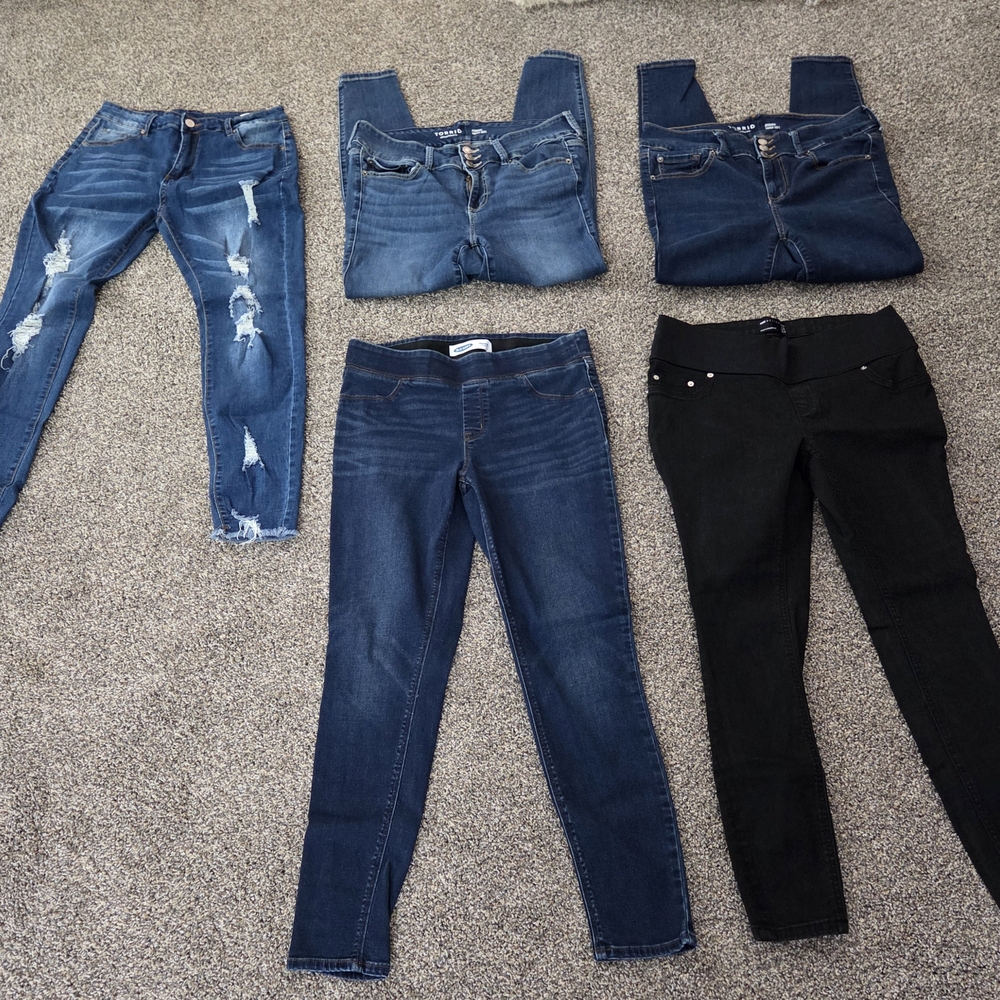 Torrid Blue and Black Women's Jeans Collection